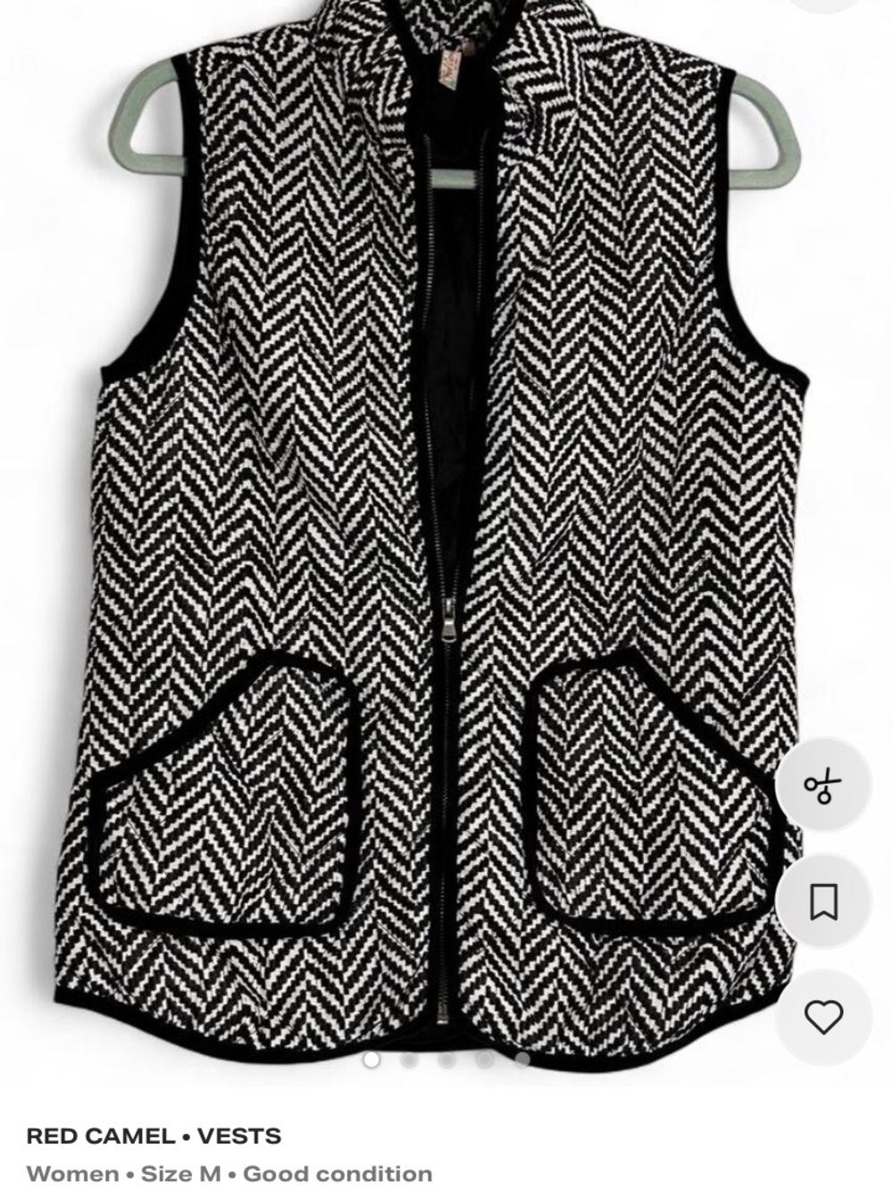 Red camel new womens vest that zips up